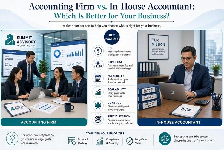 Accounting Firm vs. In-House Accountant: Which Is Better for Your Business?